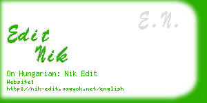 edit nik business card